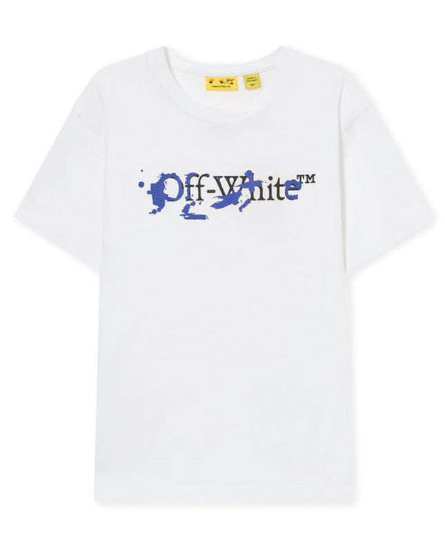 kids atelier off white White Big Bookish Splat Ink T-shirt