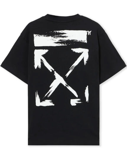 kids atelier off white Black Arrow Paint T-shirt