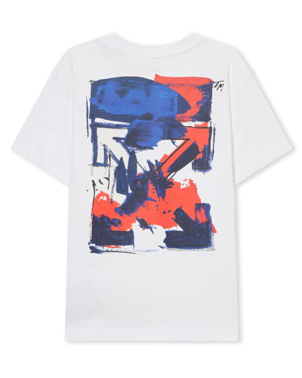 kids atelier off white White Arrow Acrylic T-shirt