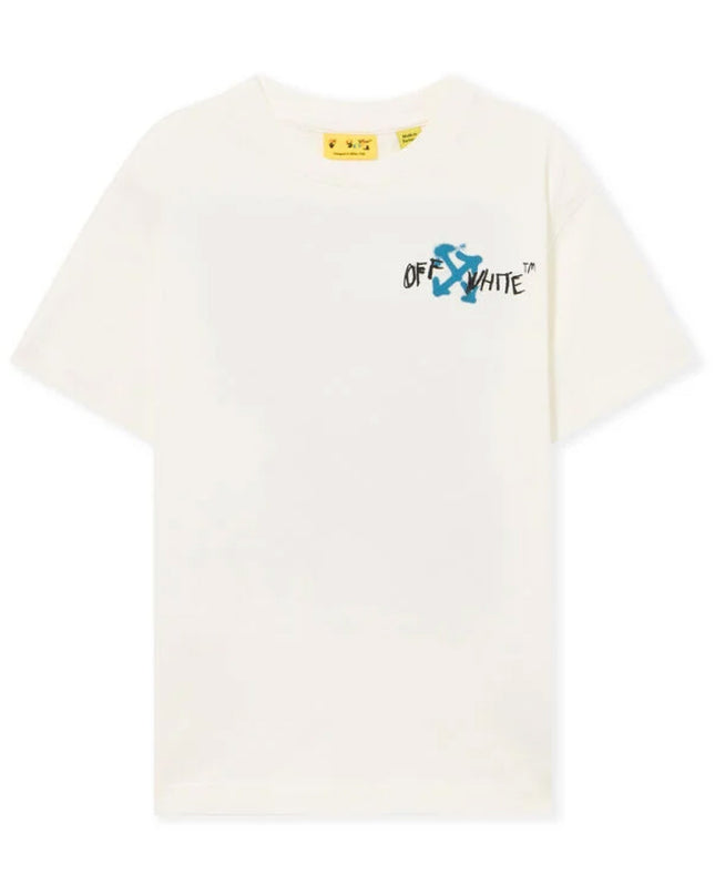 kids atelier off white White Arrow Spray T-shirt