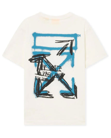 kids atelier off white White Arrow Spray T-shirt