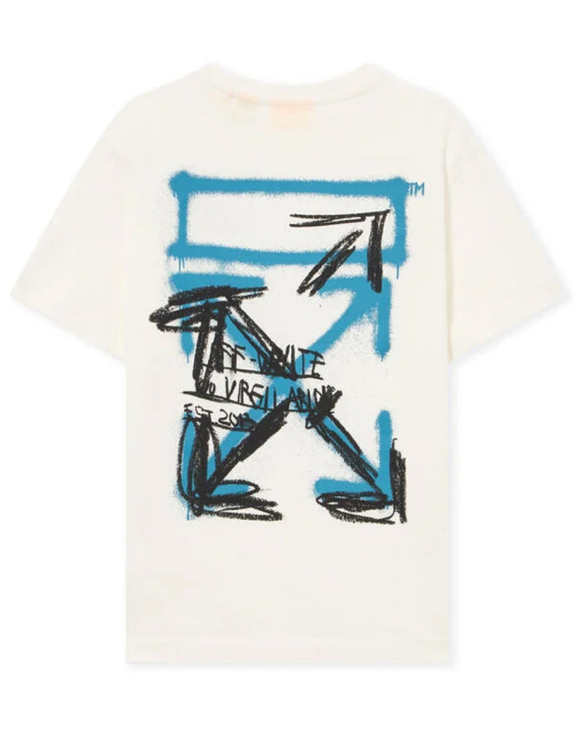 kids atelier off white White Arrow Spray T-shirt