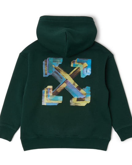 kids atelier offwhite Pine Grove Arrow Watercolor Hoodie