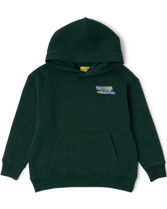 kids atelier offwhite Pine Grove Arrow Watercolor Hoodie