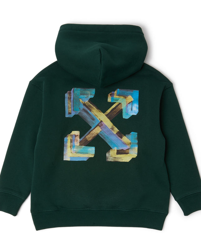 kids atelier offwhite Pine Grove Arrow Watercolor Hoodie