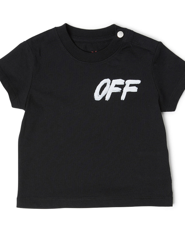 kids atelier off-white Black Shared Logo T‑Shirt