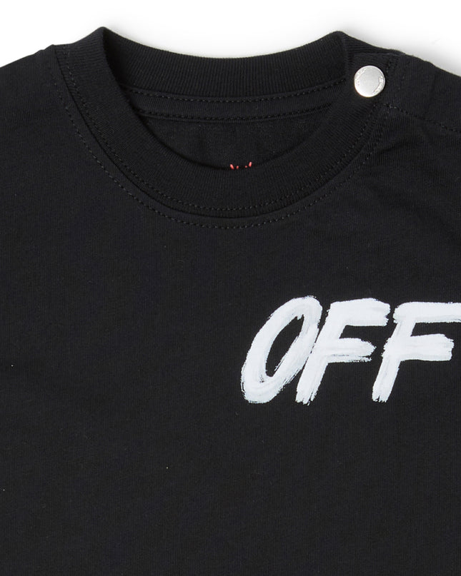 kids atelier off-white Black Shared Logo T‑Shirt