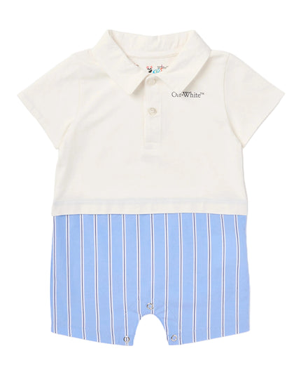 kids atelier off white Sky Blue Bookish Mix Romper