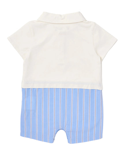 kids atelier off white Sky Blue Bookish Mix Romper