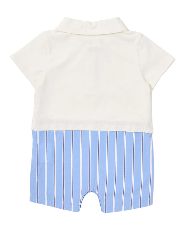 kids atelier off white Sky Blue Bookish Mix Romper