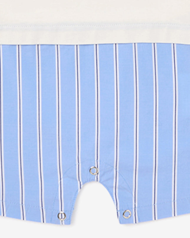 kids atelier off white Sky Blue Bookish Mix Romper