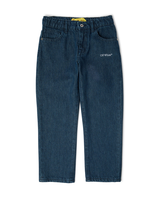 kids atelier off white Medium Blue Logo Jeans