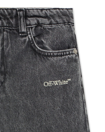 kids atelier off white Grey Bookish Diagonal Jeans