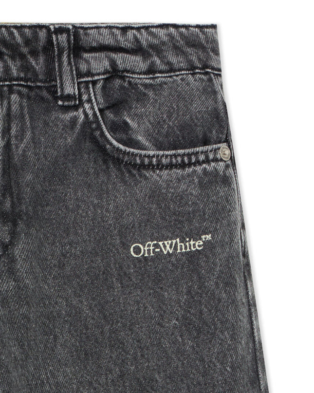 kids atelier off white Grey Bookish Diagonal Jeans