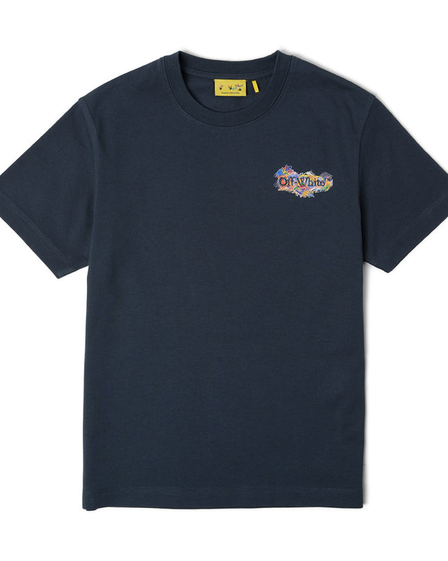 kids atelier off-white Navy Arrow Pencil T‑Shirt
