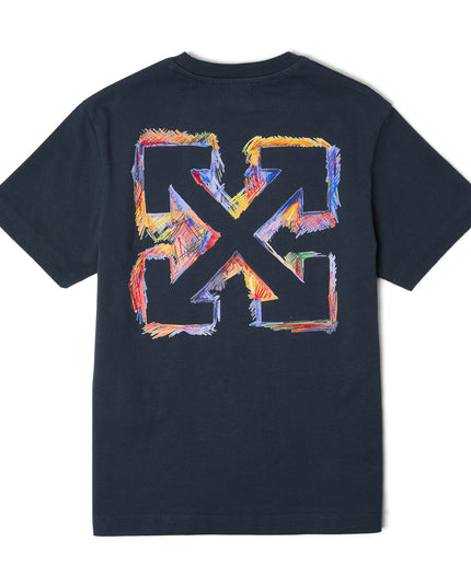 kids atelier off-white Navy Arrow Pencil T‑Shirt