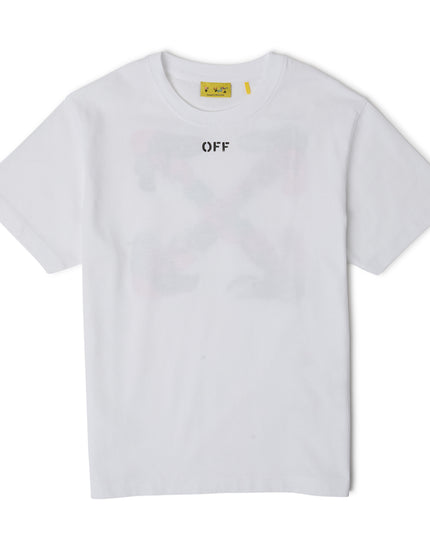 kids atelier off-white White Arrow Acrylic T‑Shirt