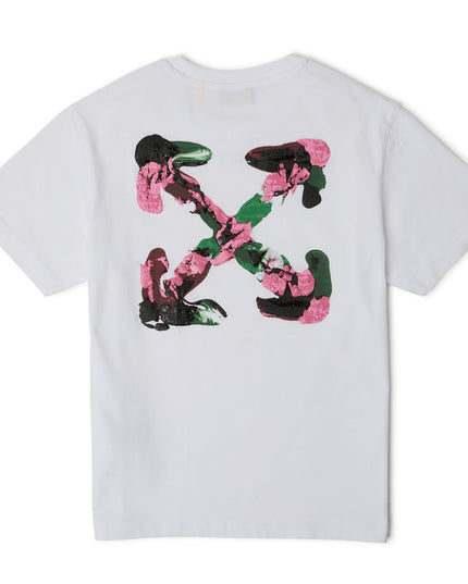 kids atelier off-white White Arrow Acrylic T‑Shirt