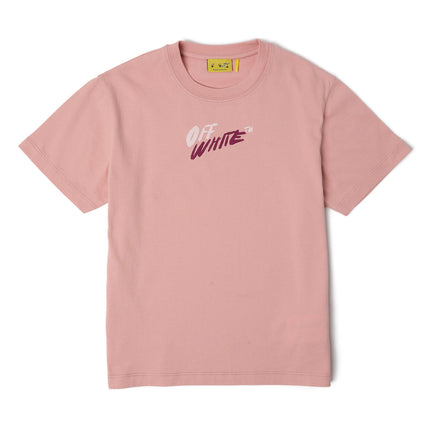 kids atelier off-white Blush Pink Arrow Writings T‑Shirt