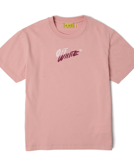 kids atelier off-white Blush Pink Arrow Writings T‑Shirt