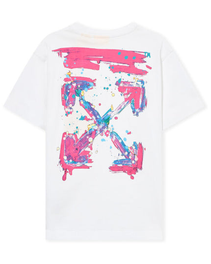 kids atelier off white White Arrow Splat T-shirt