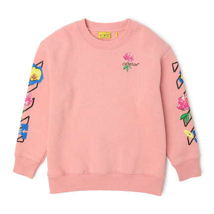 kids atelier off-white Pink Arrow Writings Sweatshirt