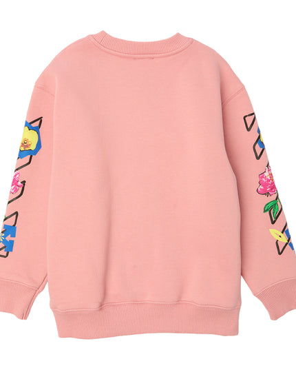 kids atelier off-white Pink Arrow Writings Sweatshirt