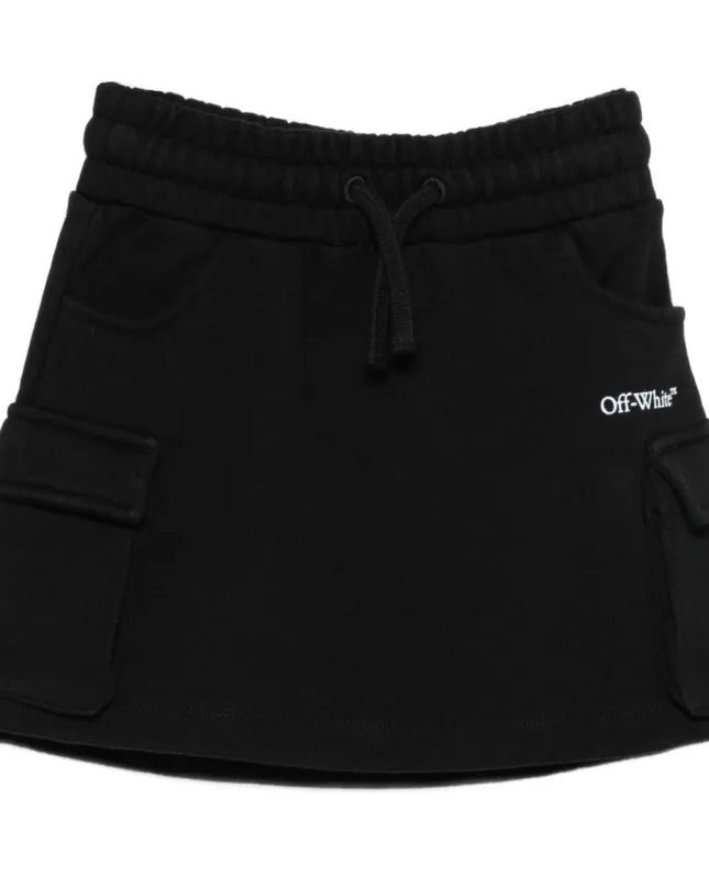 kids atelier off white Black Arrow Stones Cargo Skirt