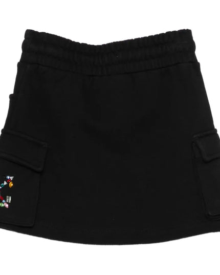 kids atelier off white Black Arrow Stones Cargo Skirt