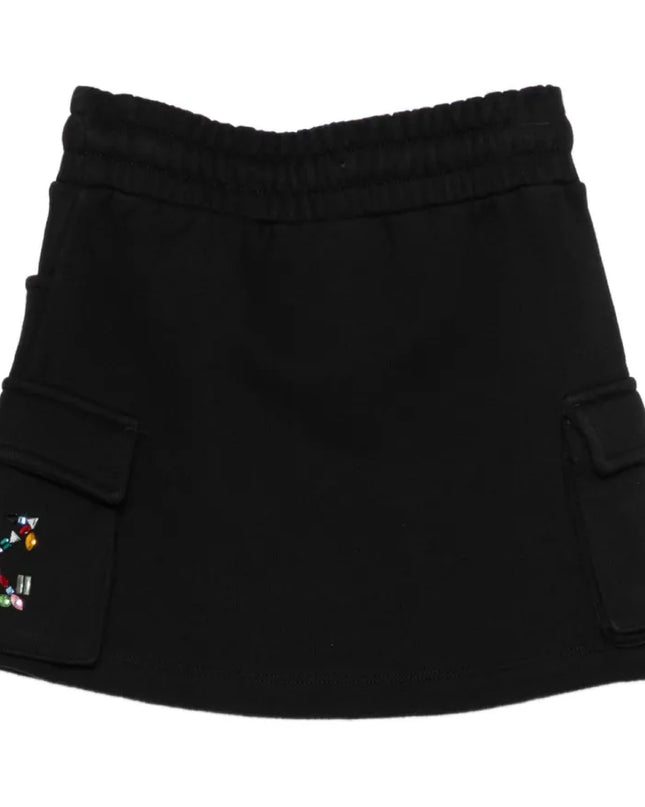 kids atelier off white Black Arrow Stones Cargo Skirt