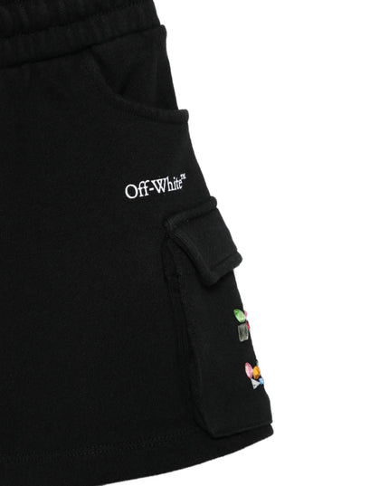 kids atelier off white Black Arrow Stones Cargo Skirt