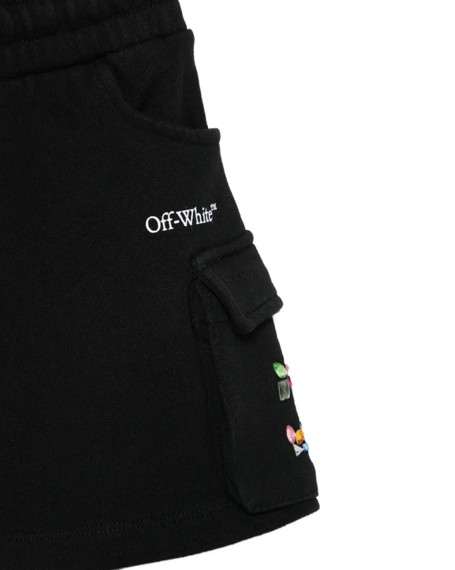 kids atelier off white Black Arrow Stones Cargo Skirt