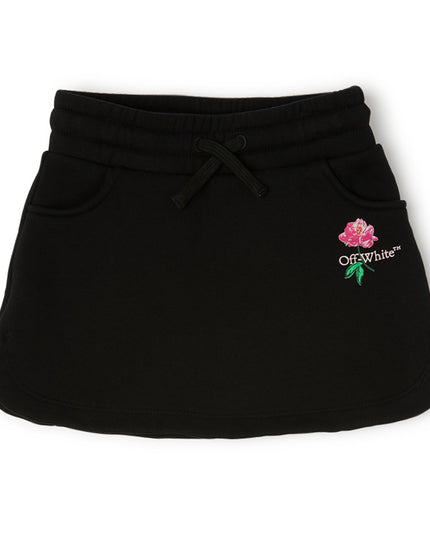 kids atelier off-white Black Arrow Flower Skirt