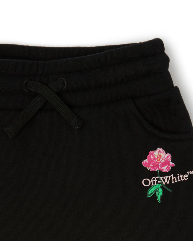 kids atelier off-white Black Arrow Flower Skirt