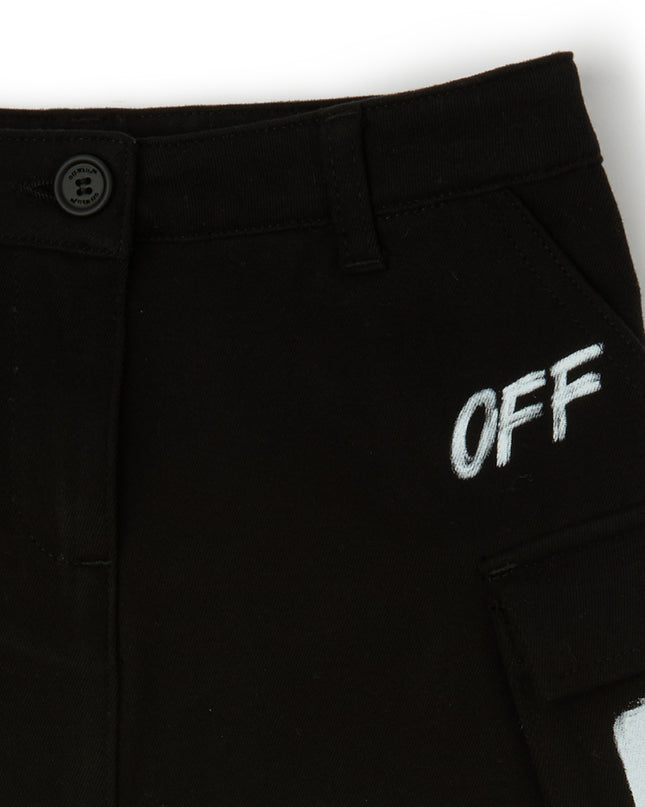 kids atelier off-white Black Arrow Acrylic Skirt