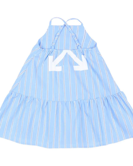 kids atelier offwhite Sky Blue Embro Strap Dress