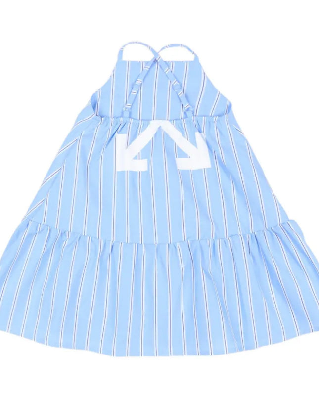 kids atelier offwhite Sky Blue Embro Strap Dress