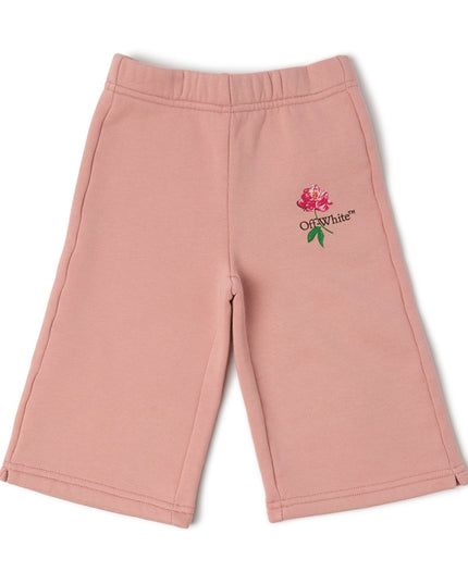 kids atelier off-white Pink Arrow Flower SweatPants