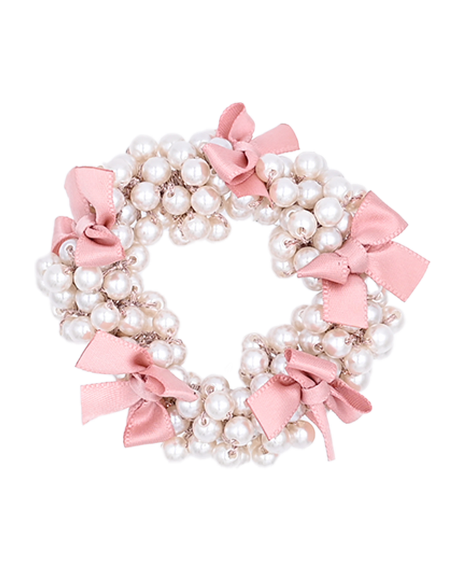 mimi tutu-MTPCS25005-mini  pearls Scrunchie