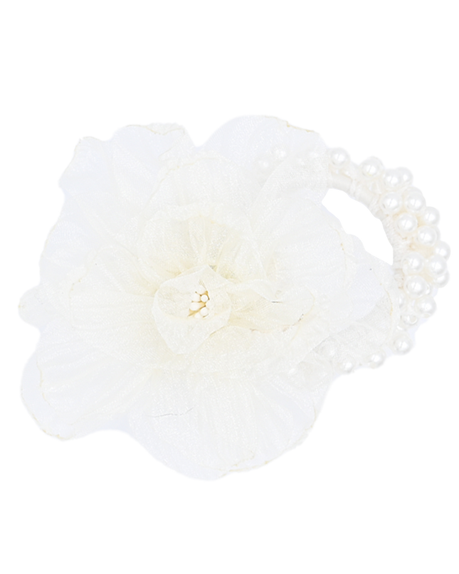 mimi tutu-MTPCS25004-Tulle Flower Scrunchie