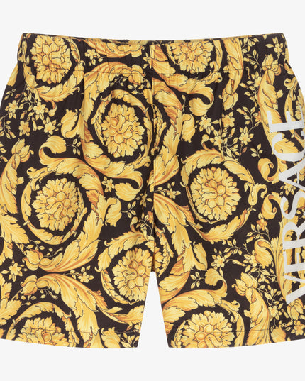 VERSACE-SWIM SHORT-1000271-1A02640-5B000-BLACK+GOLD