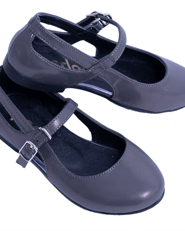 PERLA-V07F-DARK GREY-CUT OUT FLATS