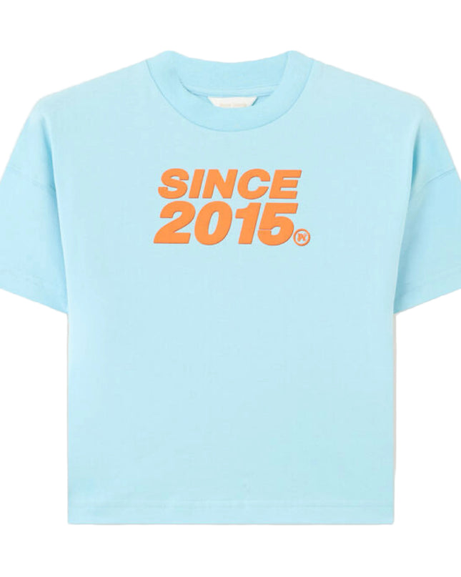 kids atelier palm angels Baby Blue Since 2015 Over T-shirt
