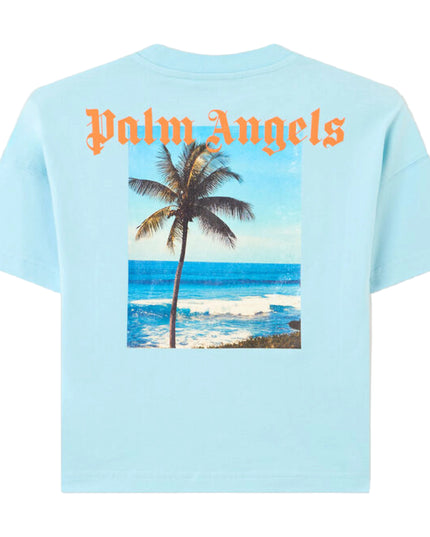 kids atelier palm angels Baby Blue Since 2015 Over T-shirt