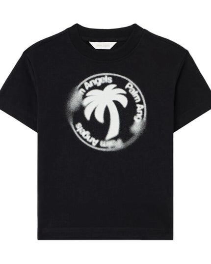 kids atelier palms angels Black Palm Stamp T-Shirt