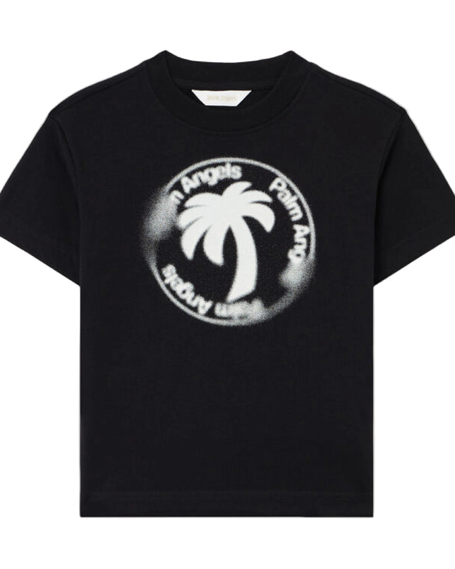 kids atelier palms angels Black Palm Stamp T-Shirt