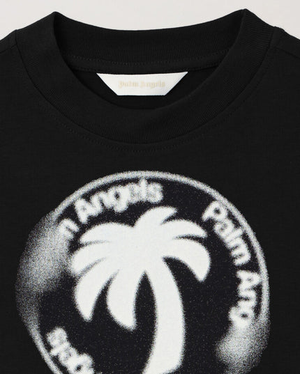 kids atelier palms angels Black Palm Stamp T-Shirt
