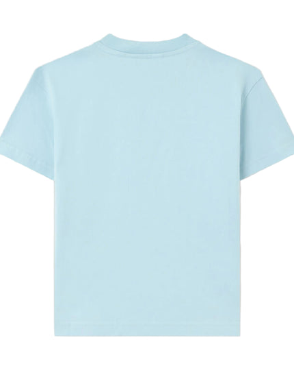 Kids atelier palms angels Baby Blue Neck Logo Brushed Tee