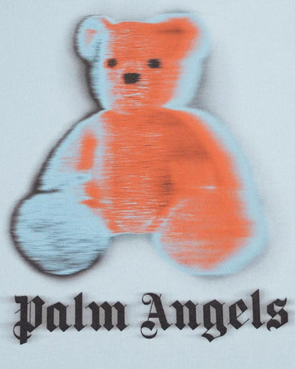 kids atelier palms angels Baby Blue Blurred Bear Regular T-Shirt