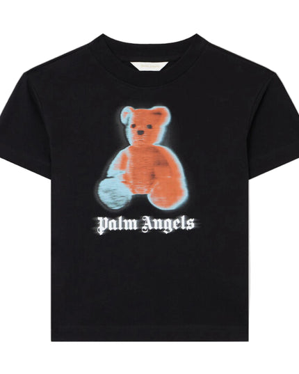 kids atelier palms angels Black Blurred Bear Regular T-Shirt